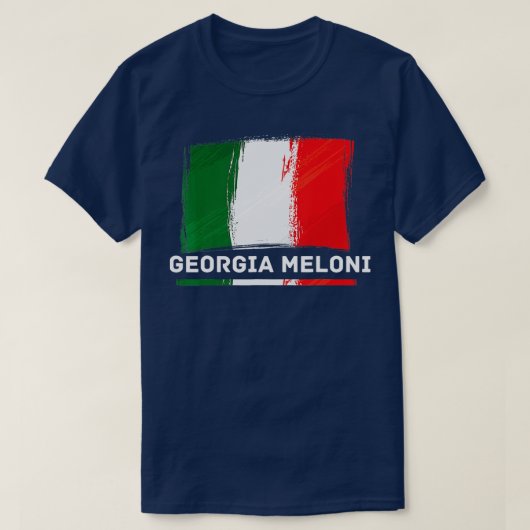 T-shirt Drapeau de héros italien Georgia Meloni (Design devant)