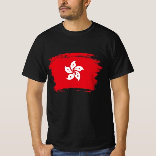 T-shirt Drapeau de Hong Kong (Devant)