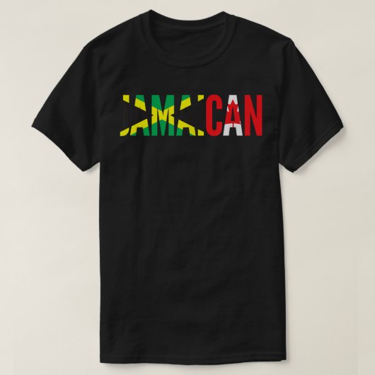 T-shirt Drapeau de Jamaïque Canada Thème pour le Jamai-Can (Design devant)