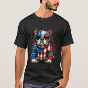 T-shirt Drapeau de juillet Patriotic American Bulg Us