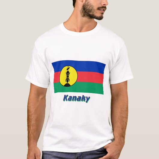 T-shirt Drapeau de Kanaky avec le nom (Devant)