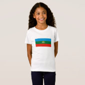 T-Shirt Drapeau de Karatchaïévo-Tcherkessie (Devant entier)