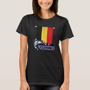 T-shirt Drapeau De La Belgique Pêche En Belgique