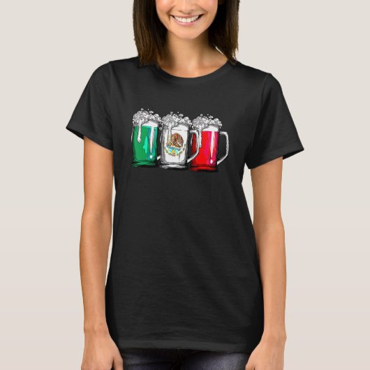 T-shirt Drapeau de la bière mexicaine Cinco De Mayo Femmes (Devant)
