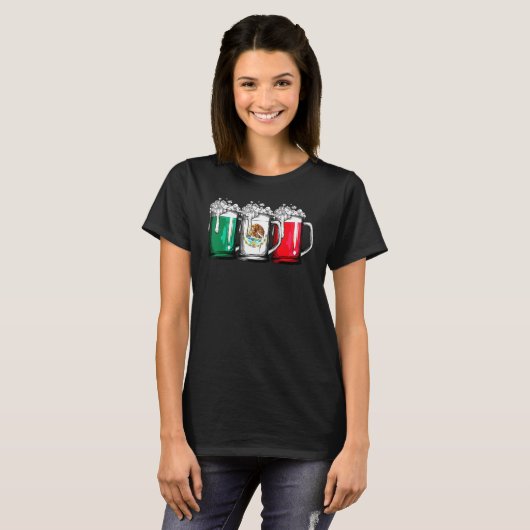 T-shirt Drapeau de la bière mexicaine Cinco De Mayo Femmes (Devant entier)