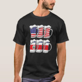 T-shirt Drapeau de la bière Usa Costa Rica Usa Costa Rica (Devant)