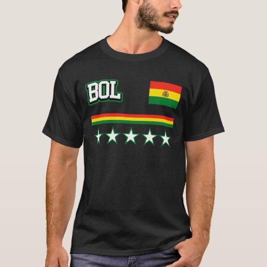 T-shirt Drapeau de la Bolivie (Devant)