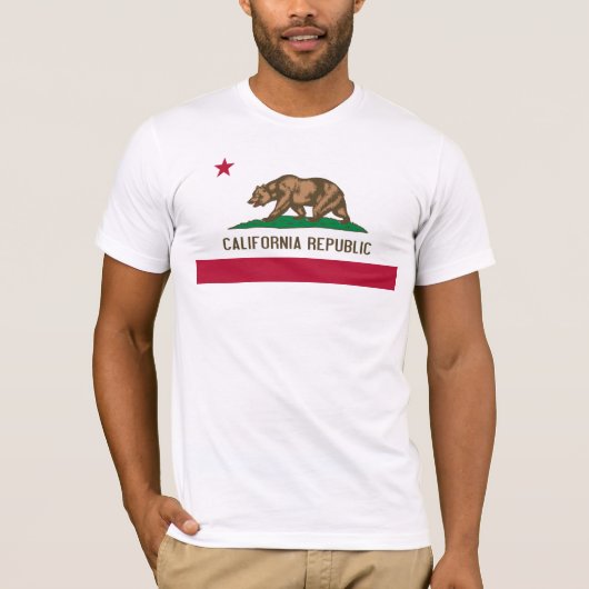 T-shirt Drapeau de la Californie (Devant)