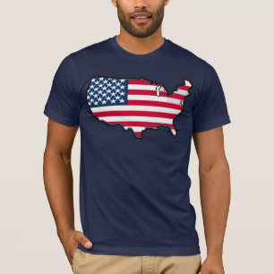 T-shirt Drapeau de la carte américaine du gagnant du prix