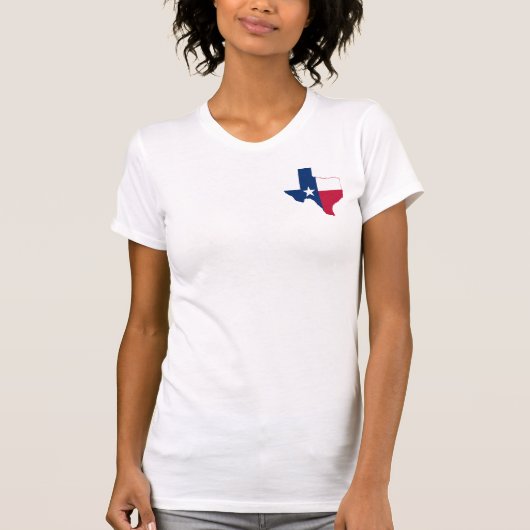 T-shirt drapeau de la carte du Texas (Devant)