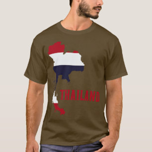 T-shirt drapeau de la carte en Thaïlande