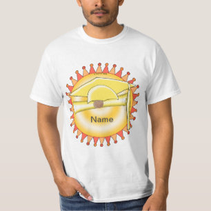 T-shirt drapeau de la casquette de remise des dipl
