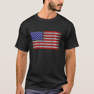 T-shirt Drapeau de la chaîne de vélos USA
