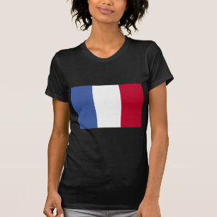 T-shirt Drapeau de la chemise féminine de France