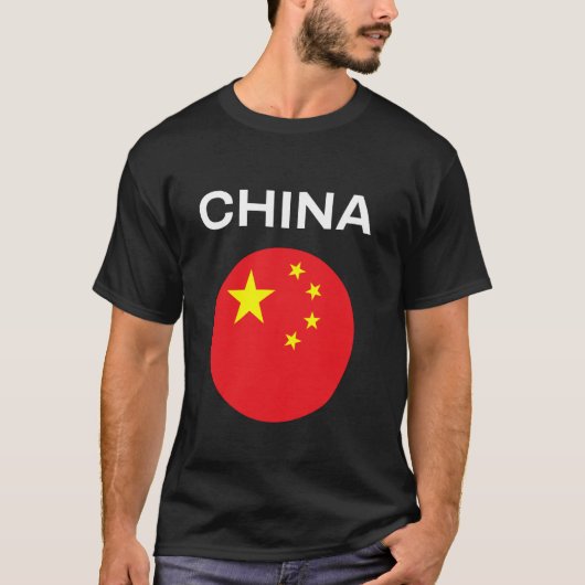 T-shirt Drapeau de la Chine Moderne (Devant)