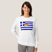T-shirt Drapeau de la Chypre de Grec (Devant entier)