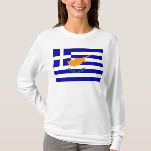 T-shirt Drapeau de la Chypre de Grec (Devant)