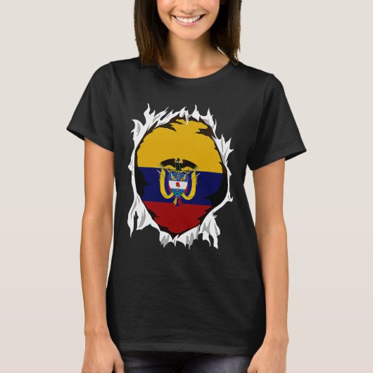 T-shirt Drapeau de la Colombie, patriotique colombien (Devant)
