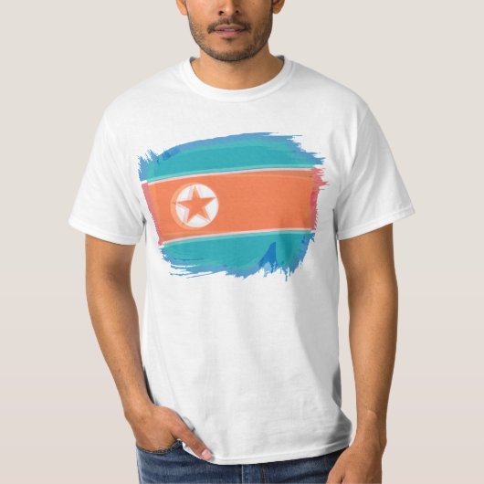 T-shirt Drapeau de la Corée du Nord (Devant)