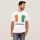 T-shirt Drapeau de la Côte d'Ivoire (Devant entier)
