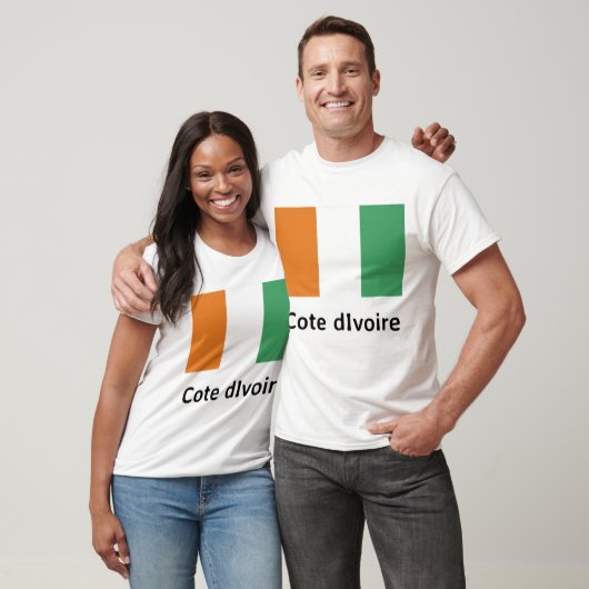 T-shirt Drapeau de la Côte d'Ivoire (Unisexe)