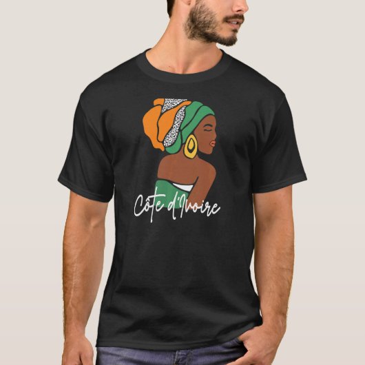 T-shirt Drapeau de la Côte d'Ivoire (Devant)