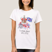 T-shirt Drapeau de la couronne Platinum Jubilee (Devant)