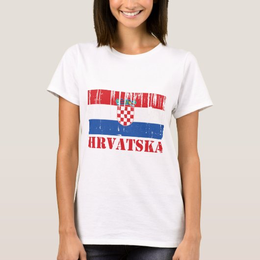 T-shirt Drapeau de la Croatie (Devant)