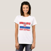 T-shirt Drapeau de la Croatie (Devant entier)