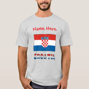 T-shirt Drapeau de la Croatie personnalisé pour hommes