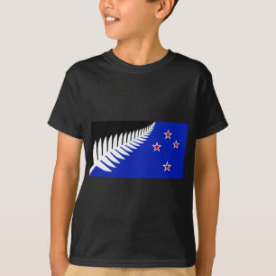 T-shirt Drapeau de la Ferme argentée de Nouvelle-Zélande