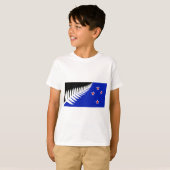 T-shirt Drapeau de la Ferme argentée de Nouvelle-Zélande (Devant entier)