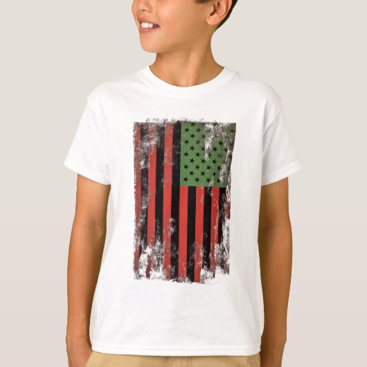 T-shirt Drapeau de la fierté afro-américaine - Pan-africai (Devant)
