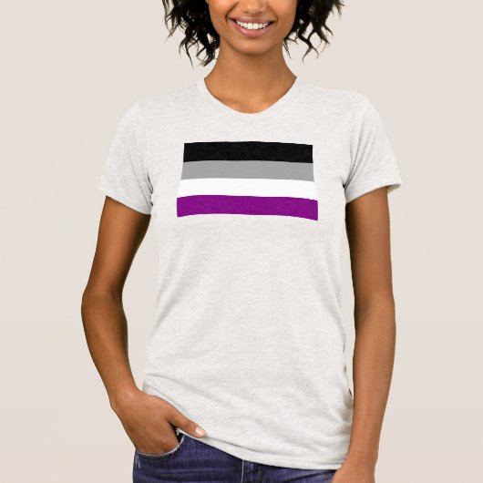 T-shirt Drapeau de la fierté asexuelle (Devant)