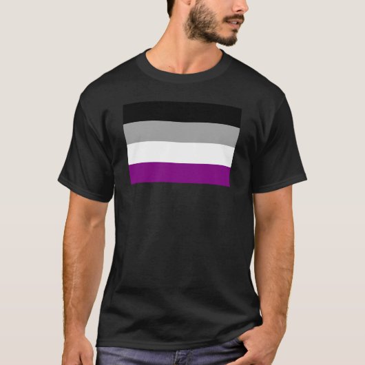 T-shirt Drapeau de la fierté asexuelle (Devant)