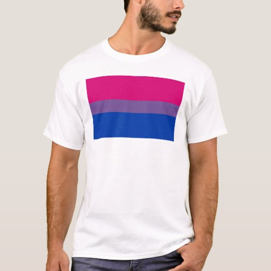 T-shirt Drapeau de la fierté bisexuelle (Devant)