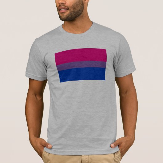 T-shirt Drapeau de la fierté bisexuelle (Devant)