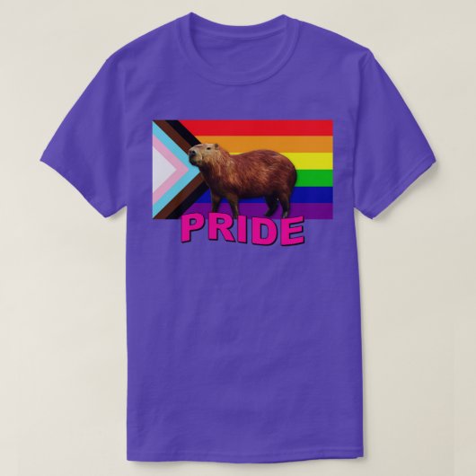 T-shirt Drapeau de la fierté de Capybara (Design devant)