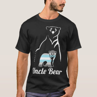 T-shirt Drapeau de la fierté de l'ours demi-oncle LGBT Dem