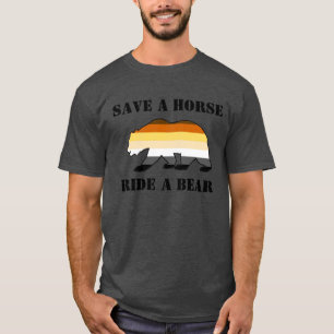 T-shirt Drapeau De La Fierté De L'Ours Enregistrer Un Chev