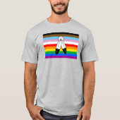 T-shirt Drapeau de la fierté de progrès LGBTQ+ (Devant)