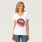T-shirt drapeau de la fierté des lèvres Maroc (Devant entier)