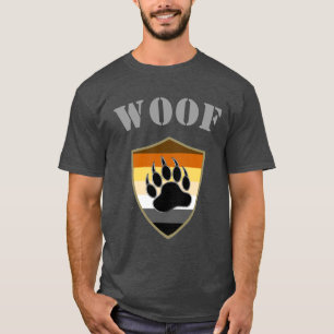 T-shirt Drapeau de la fierté des ours Patte d'ours Woof