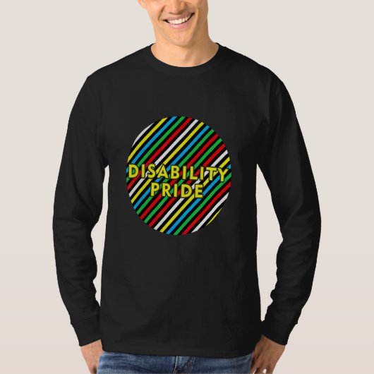 T-shirt Drapeau de la fierté des personnes handicapées Moi (Devant)