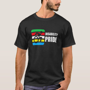 T-shirt Drapeau de la fierté d'invalidité Juillet Supporte