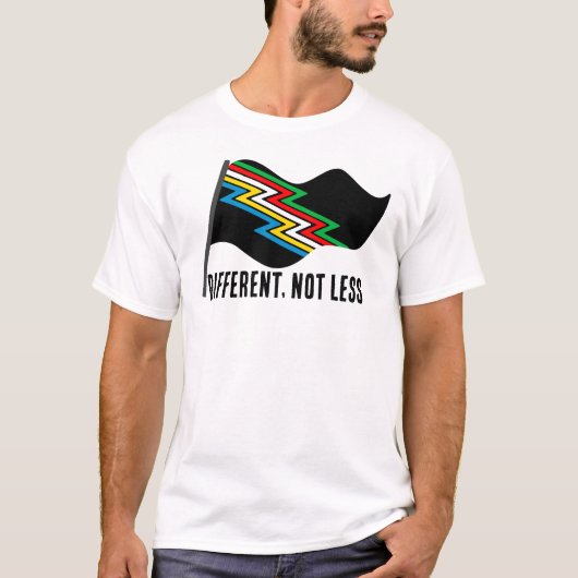 T-shirt Drapeau de la fierté du handicap Différent Pas moi (Devant)