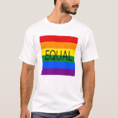 T-shirt Drapeau de la Fierté Gay EQUAL (Devant)