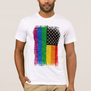 T-shirt Drapeau de la fierté Gaymerican vintage