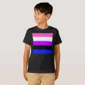 T-shirt Drapeau de la Fierté Genderfluide (Devant entier)