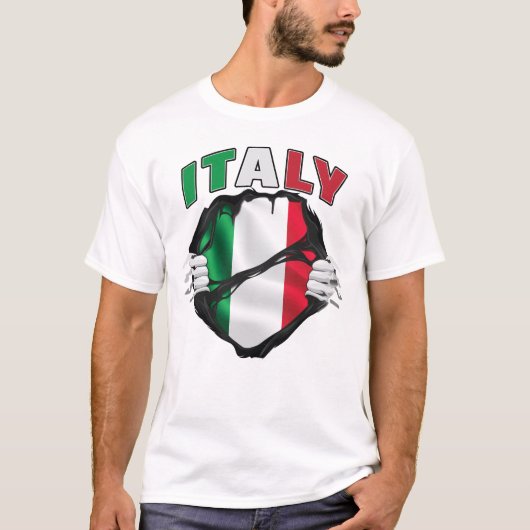 T-shirt Drapeau de la fierté italienne (Devant)
